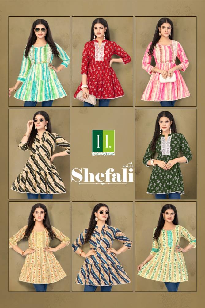 Shefali 3 By Hirwa Western Short ladies Top Wholesale Market in Surat
